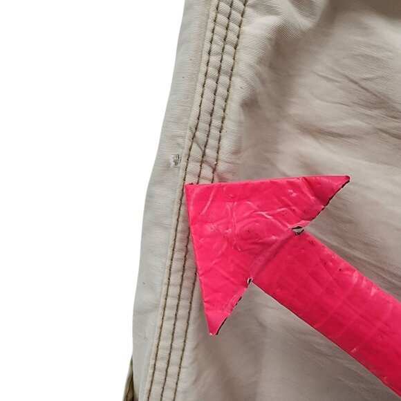 Vintage Structure Mens Medium Carpitrooper Pants Parachute Baggy Ivory Khaki - Picture 5 of 12